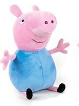 Peppa Pig, 20 cm met een blauw pluche shirt