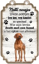 Rhodesian Ridgeback​. Houten tekstbordje met hond 20 x 12 cm