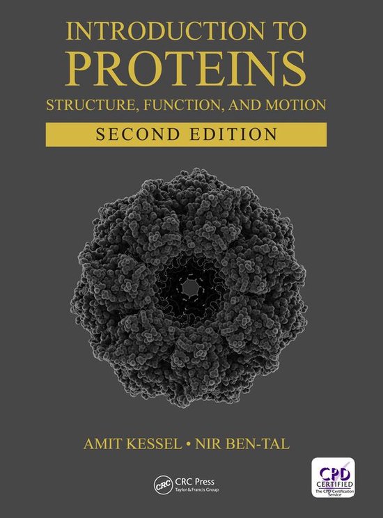 Livre "Introduction to Proteins" avec image d'une structure moléculaire grise. "Second Edition" en texte jaune.