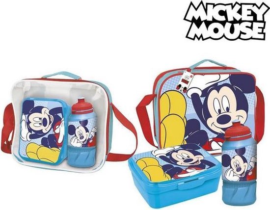 Boîte à lunch avec accessoires Mickey Mouse Blauw
