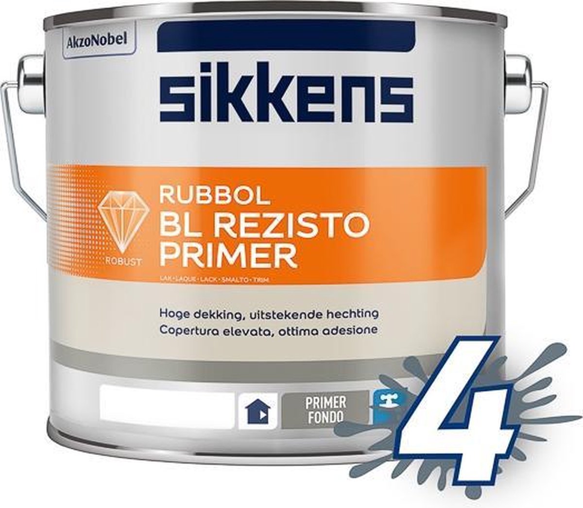 Sikkens Rubbol BL Rezisto Primer - Wit- Grondverf - Dekkend - Binnen en buiten - Mat - 2.5 liter op waterbasis – foto 5