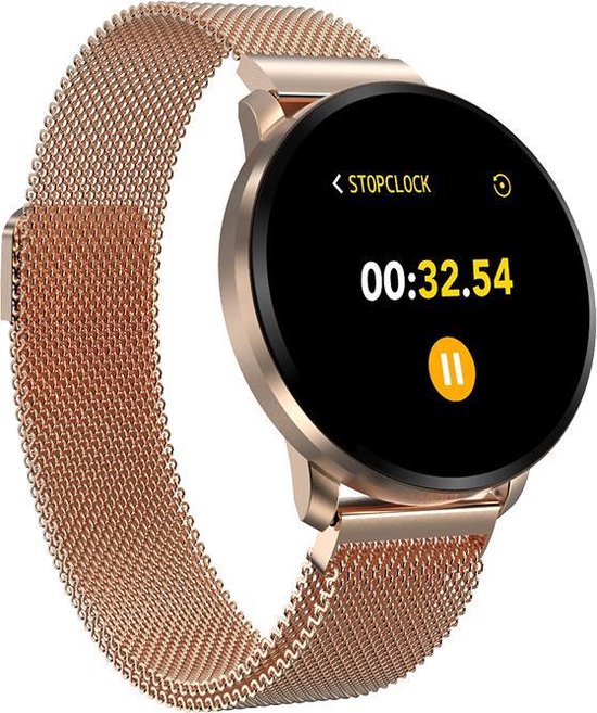 vuurwerk houten Temmen Luxe Smartwatch Gold - Stappenteller Goud - Stappenteller Dames -  Smartwatch Dames -... | bol.com
