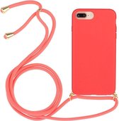 Apple iPhone 6 Plus / 6S Plus / 7 Plus / 8 Plus Hoesje met Koord Rood