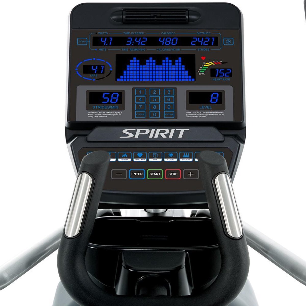 Afbeelding 3 van Spirit Fitness CE900LED Professionele Crosstrainer - Nieuwste Versie 2020 - Geen Stroom Nodig