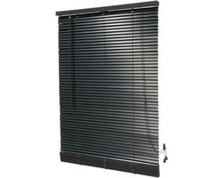 Timlux - Houten Jaloezie - 25 mm - Donkergrijs - 130x175cm
