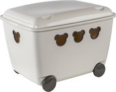 Speelgoedopberger - Grote container voor speelgoeden op wielen 55L BranQ Teddy wit