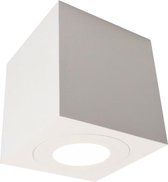 Olucia Alion - Moderne Opbouwspot - Aluminium - Wit - Vierkant