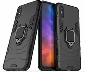 Xiaomi Redmi 9A Robuust Kickstand Shockproof Zwart Cover Case Hoesje ABL