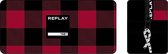 Replay Etui Boys black with red check: 8x20x7 cm