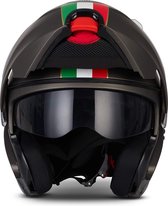 MOTO F20 Venice Titan systeemhelm Flip-Up scooterhelm, motorhelm, S, hoofdomtrek 55-56cm