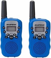 Set van 2 blauwe kinder walkie talkies (incl. 8 batterijen)