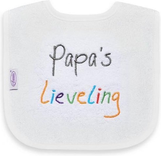 Funnies geborduurd tekst slabbetje: Papa's lieveling van Funnies. — afbeelding 2