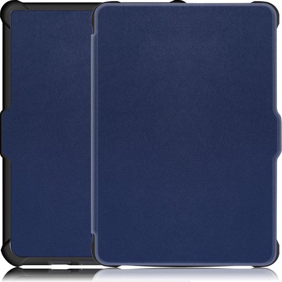Hoesje Geschikt voor Kobo Clara HD Hoesje Luxe Bescherm Case - Hoes Geschikt voor Kobo Clara HD Hoes Book Cover - Donkerblauw van Hoesje  — afbeelding 5
