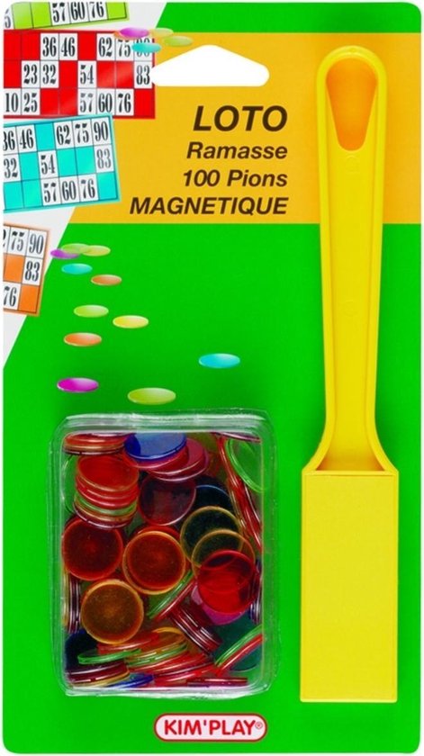 Afbeelding van het spel Lotto 100 Magnetische Jetons - met Opraper