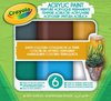 Crayola Acryl verf Aarde tinten - 6st.