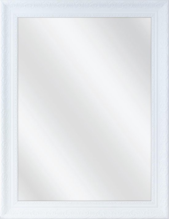 Miroir avec cadre en plastique - Wit - 62 x 62 cm - Graceful - Ornement |  bol.com