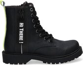 Braqeez Belle Boot Meisjes Biker Boots - Zwart - Leer - Ritssluiting