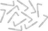 Set van 88 metalen schroefhaakjes (3 cm lengte, schroefduim)