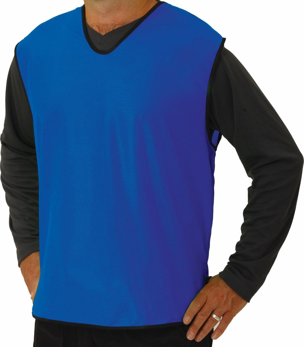 10 x Pirotti mesh trainingsovergooier / hesje - royal blauw - maat: extra large