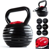 ZEUZ Verstelbare Kettlebell tot 18 KG – Fitness Sport Set – Conditie & Krachttraining – Halters - Gietijzer