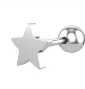 Helix ster RVS Zilverkleur- Dames- Heren