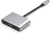 NÖRDIC DOCK-115 USB-C dockingstation HDMI 4K 30Hz, DisplayPort 4K 60 Hz, Space grey