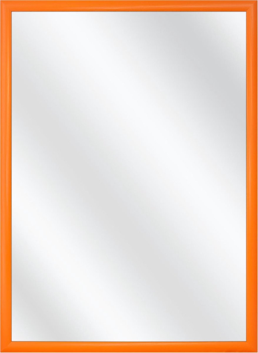 Merkloos Sans marque Spiegel met Kunststof Lijst Oranje 34 x 44 cm