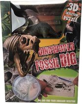 Dinoworld 3d-puzzel Fossil Dig Triceratops Gips Groen 3-delig