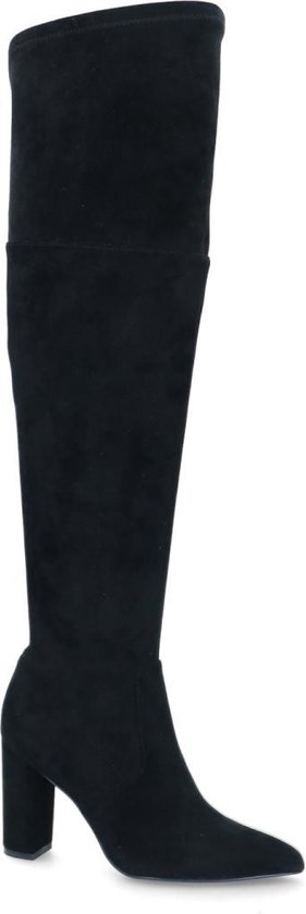 Sacha - Dames - Zwarte hoge laarzen met hak - Maat 42 | bol.com
