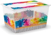 Kis C-box - Opbergbox - Arty Colours - Xl - 50 Liter - 55x38,5xh30,5cm - (set van 7) En Yourkitchen E-kookboek - Heerlijke Smulrecepten