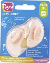 2x TIGEX Fopspeen Sensitive Latex 6-18M - 2 Stuks Groen en Roze