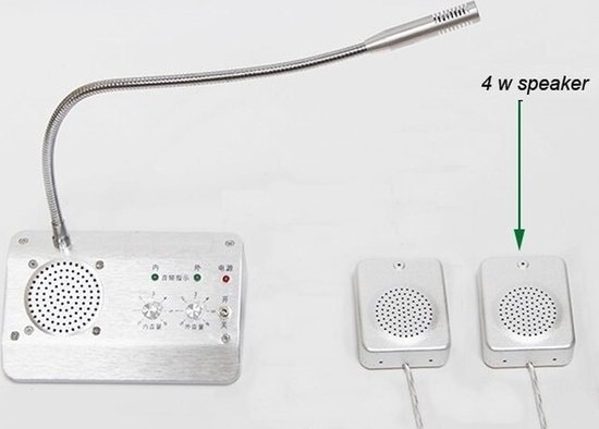 Intercom - Balie Loket Intercom - 2x 4 Watt speakers - Full-Duplex | bol