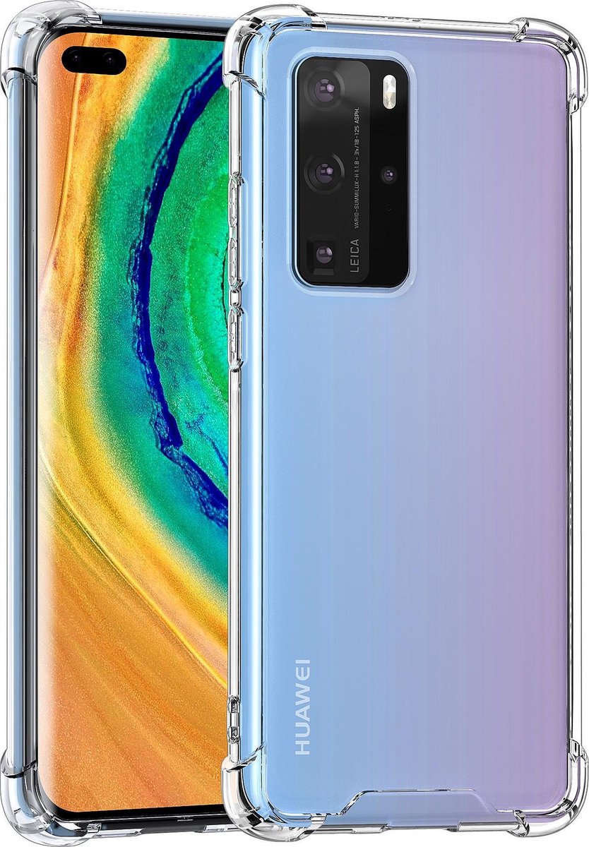 Huawei P40 Pro Transparant Backcover hoesje - silicone- 8719273313800
