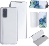 Zilver hoesje Samsung Galaxy S20 - Book Case