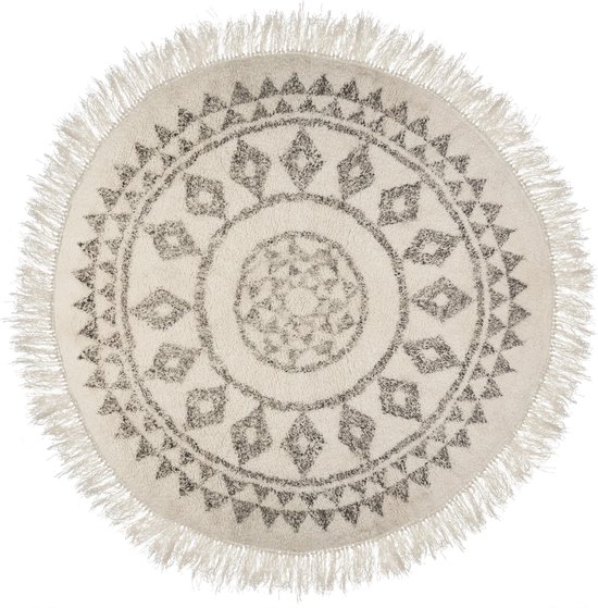 Atmosphera Tapijt rond 120 cm geometrische patronen - vloerkleed - vloerkleden -prachtig ronde tapijt - bohemien stijl