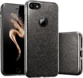 Apple iPhone 8 Back Cover Telefoonhoesje | Zwart | TPU hoesje | Glitter