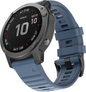 Let op type!! Voor Garmin Fenix 6X 26mm Siliconen Smart Watch Vervanging Strap Polsband (Cyaan)