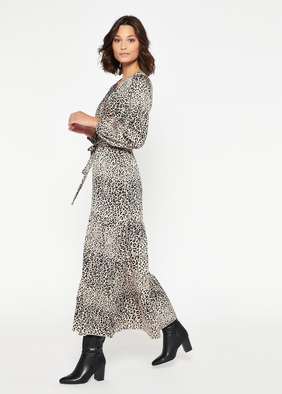 LOLALIZA Maxi jurk met luipaardprint - Beige - Maat 42 | bol.com