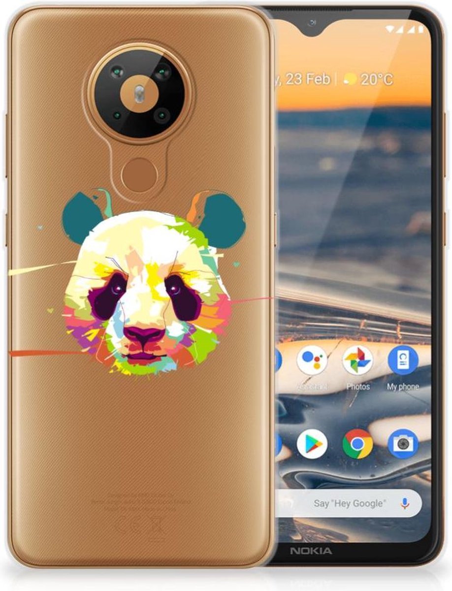 Nokia 5.3 Telefoonhoesje met Naam Panda Color