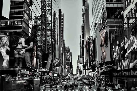 Verknald Omhoog Nationaal volkslied Fotokunst | Schilderij - Gebouwen - Streetview New York - 90 x 60 cm -  Plexiglas of... | bol.com