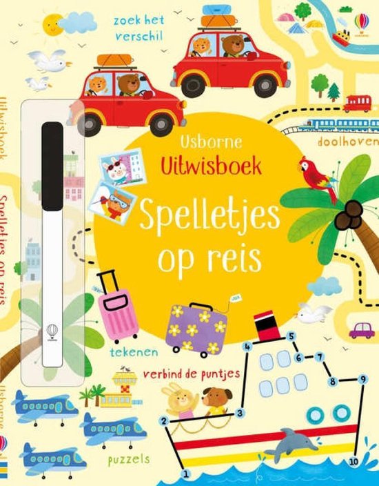 Omslag van Uitwisbaar reis- en spelletjesboek