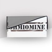 Ohmiomine Transporter Fietskrat Wit inclusief Antraciet grijze Afdekhoes
