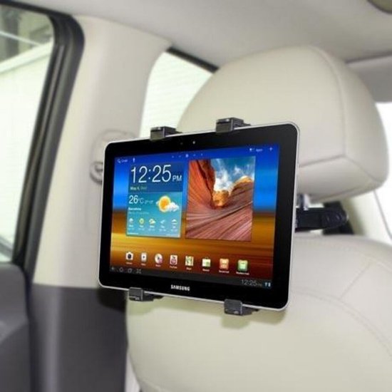 Universele Tablethouder Voor In De Auto – 360° Draaibaar, Uitschuifbare Arm Tot 28 Cm, Geschikt Voor 4,7–11 Inch Apparaten, IPad, Samsung Tab, Switch