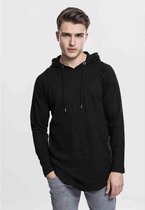 Urban Classics Hoodie/trui -S- Long Shaped Terry Zwart