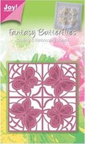 Joy! crafts - Die - Fantasy Butterflies - Vierkant vlinder - 6002/0243
