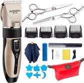 HBKS Professionele Tondeuse Set – Tondeuse – Kappersschaar – Uitdunschaar – Effileerschaar – Kapmantel – Kam – Opzetstukjes – Tasje – Thuis Kapper – Kapper Producten