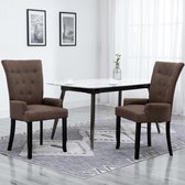 Eetkamerstoelen set 2 stuks  (Incl LW anti kras viltjes) - Eetkamer stoelen - Extra stoelen voor huiskamer - Dineerstoelen – Tafelstoelen