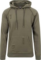 Urban Classics Hoodie/trui -S- Ripped Raglan Groen