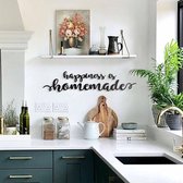 Hoagard Metal Keuken Wanddecoratie - Happiness Is Homemade - Muurteksten, Muurdecoratie
