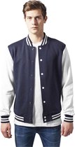 Urban Classics College jacket -XS- 2-Tone Sweat Blauw/Wit